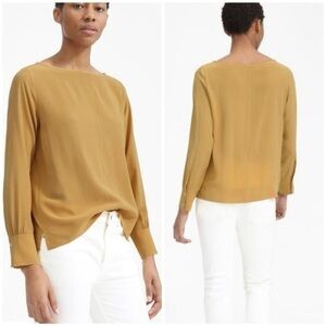 Everlane The Clean Silk Boatneck Blouse